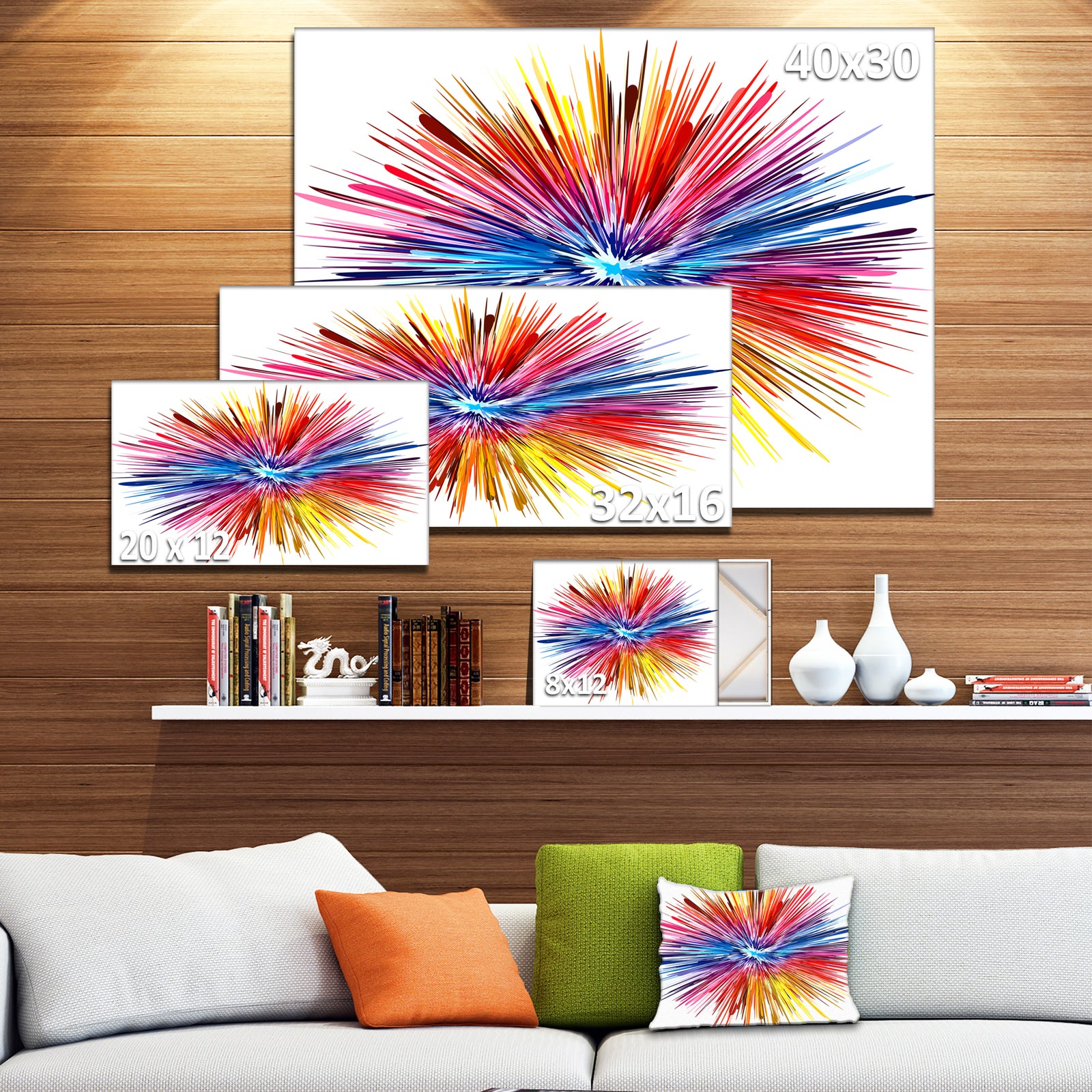 Color Explosion - Abstract Canvas Artwork