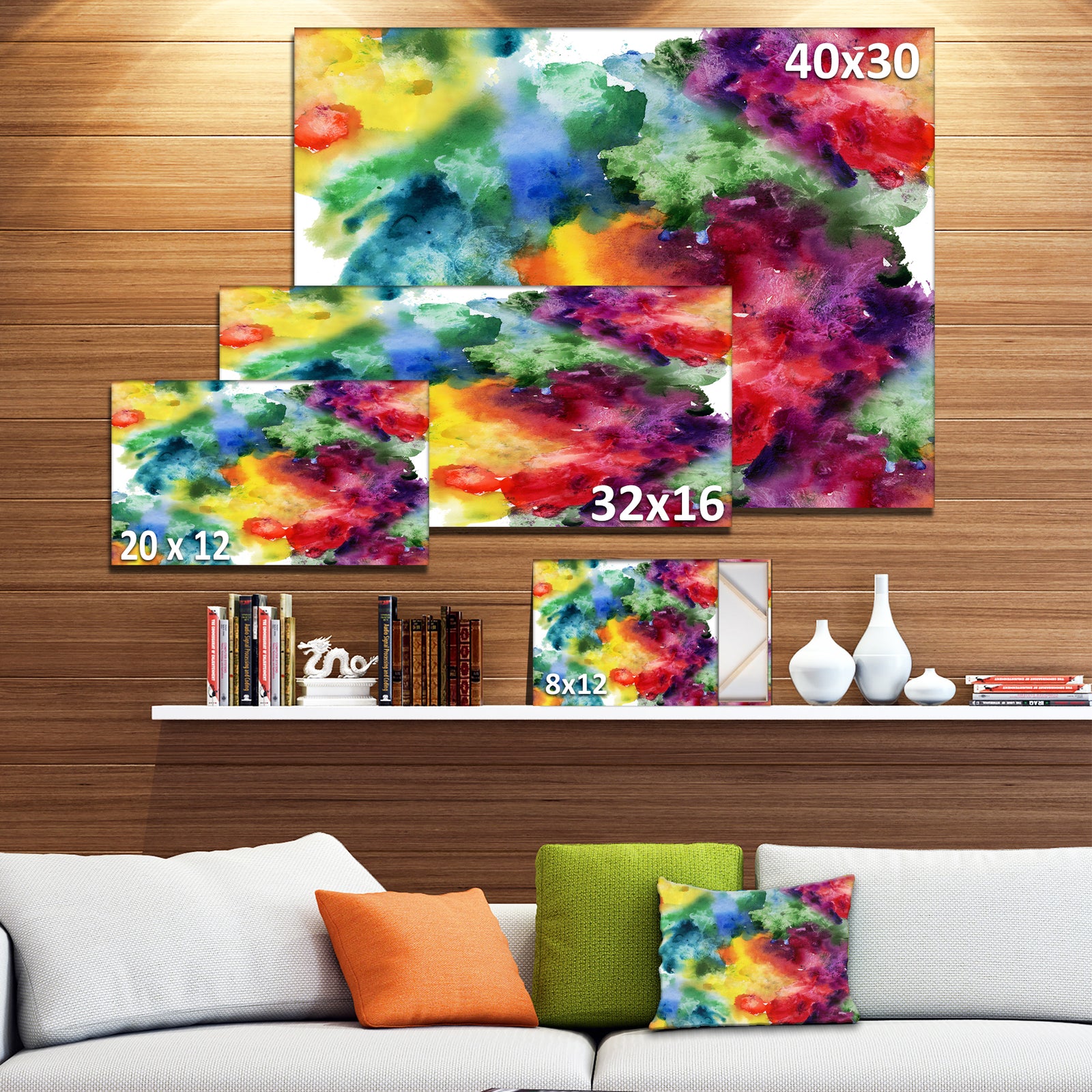 Abstract Watercolor Texture - Abstract Canvas Artwork