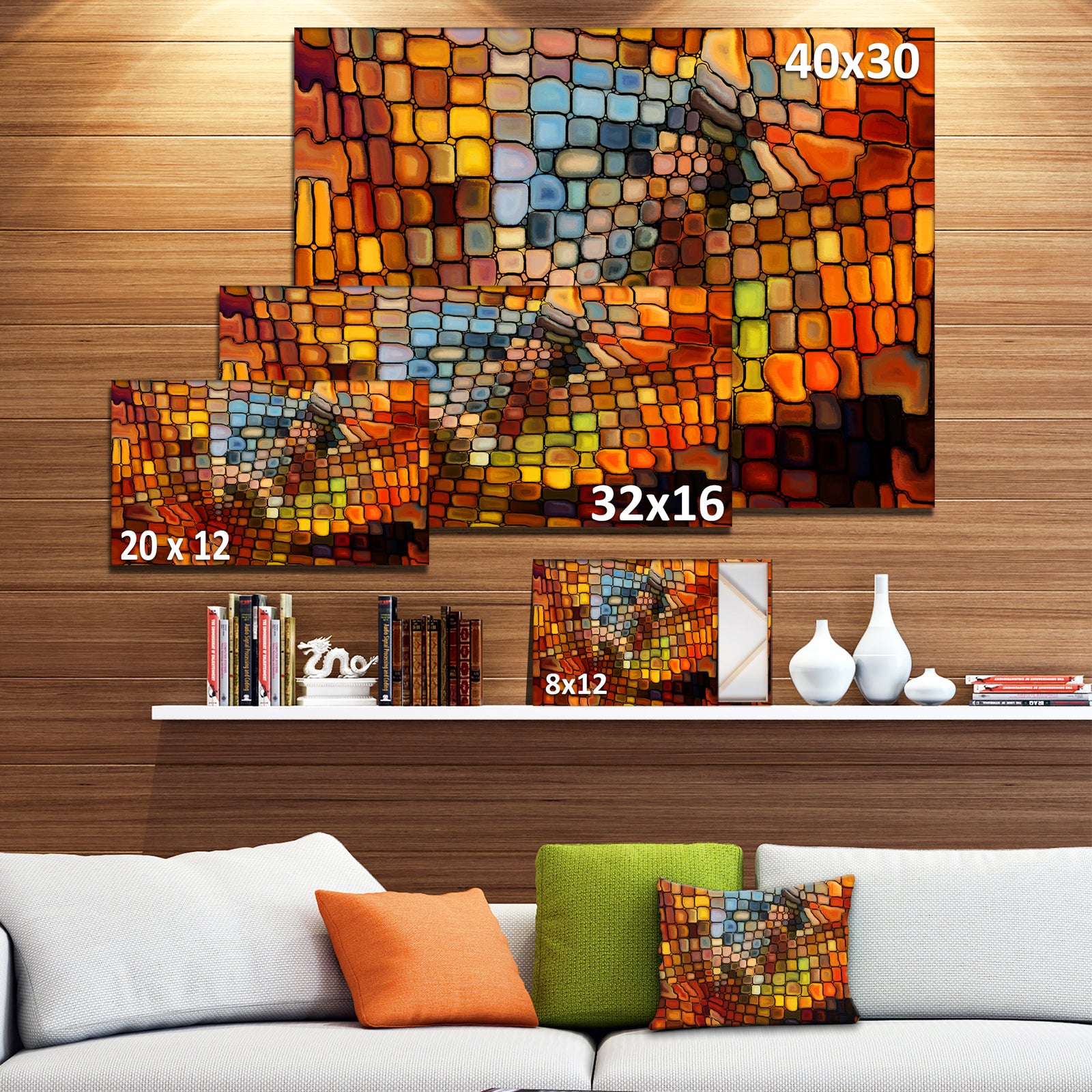 Dreaming of Stained Glass - Abstract Canvas Artwork