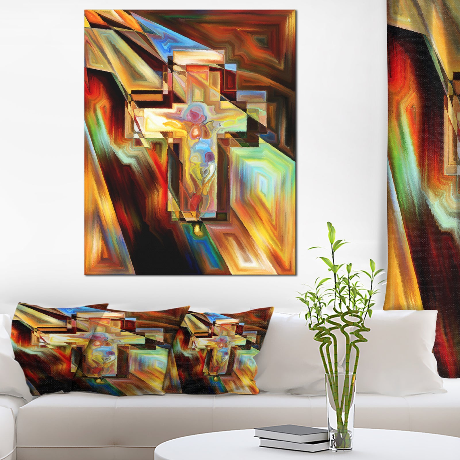 Light of the Cross - Abstract Canvas Artwork