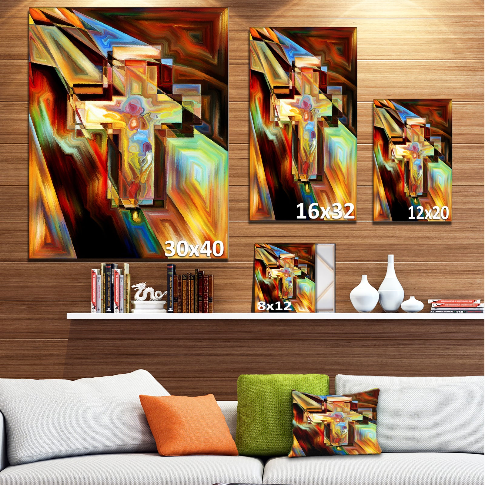 Light of the Cross - Abstract Canvas Artwork