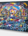 Surreal City at Night - Cityscape Large Canvas Artwork