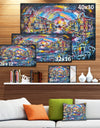 Surreal City at Night - Cityscape Large Canvas Artwork