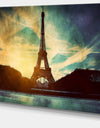 Eiffel Tower Retro Style - Cityscape Canvas Wall Art Print