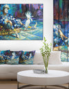 The Harlequin and White Parrot - Contemporary Canvas Print