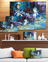 The Harlequin and White Parrot - Contemporary Canvas Print