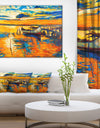 Boat and Jetty at Sunset - Landscape Canvas Artwork