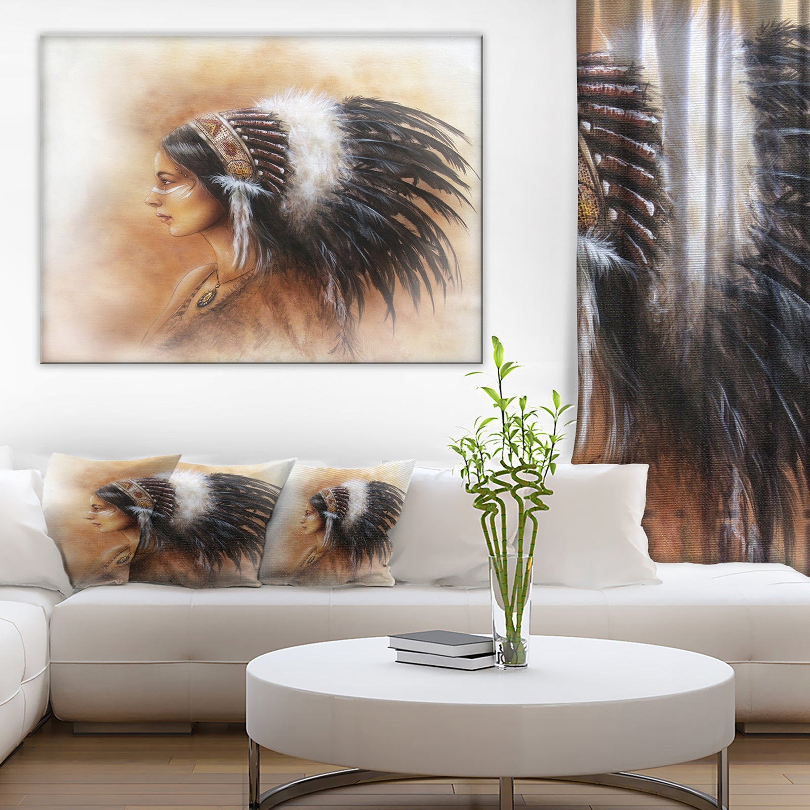 Indian Woman in Traditional Clothing - Indian Canvas Artwork