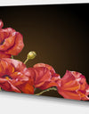 Poppy Flowers Vector Art - Floral Canvas Artwork