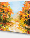 Path in Autumn Forest - Landscape Canvas Artwork