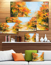 Path in Autumn Forest - Landscape Canvas Artwork