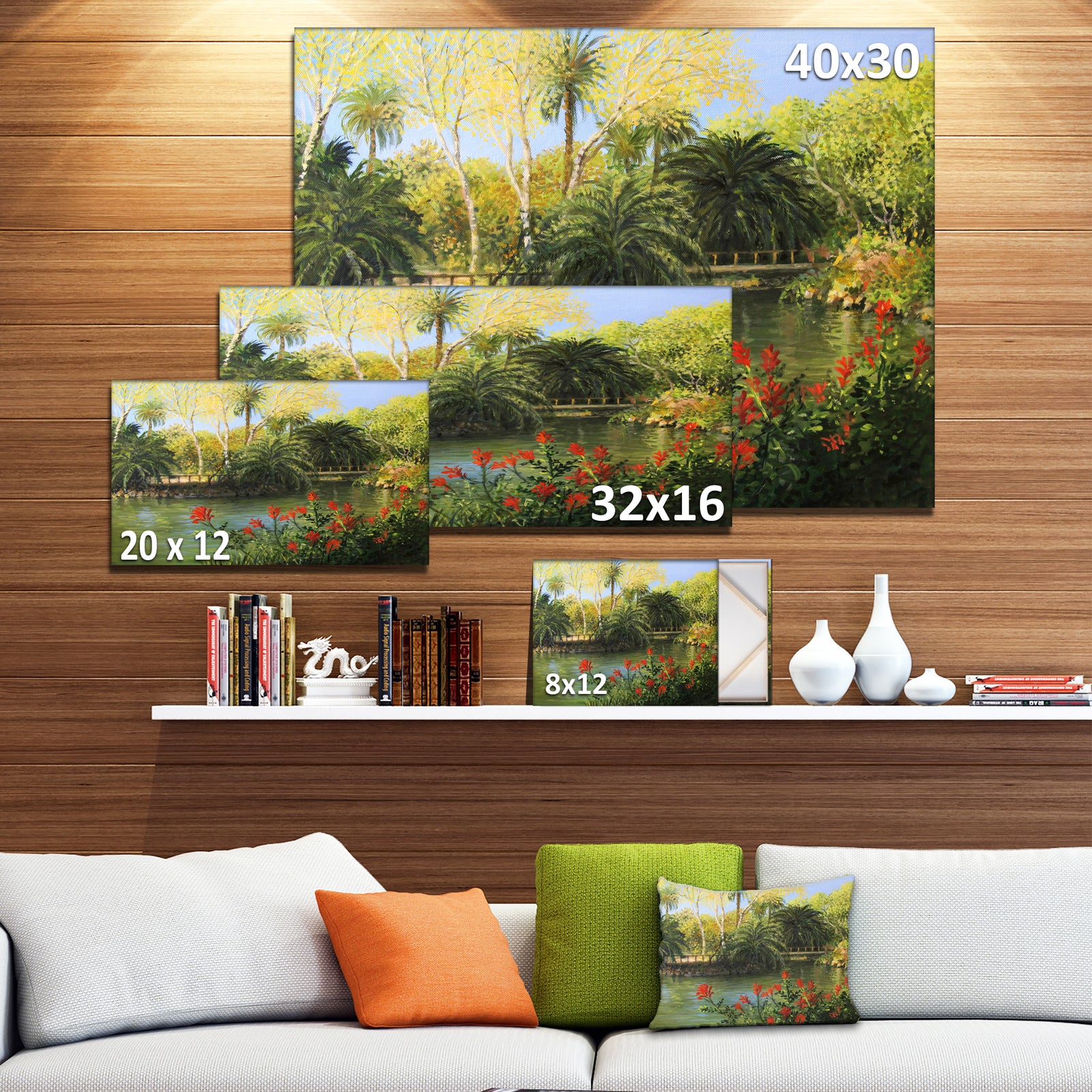 Garden of Eden - Landscape Large Canvas Print
