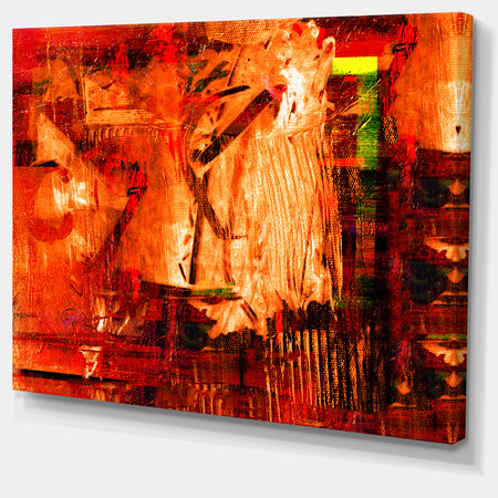 Abstract Fire Red - Abstract Canvas Artwork