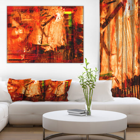 Abstract Fire Red - Abstract Canvas Artwork