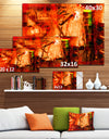 Abstract Fire Red - Abstract Canvas Artwork