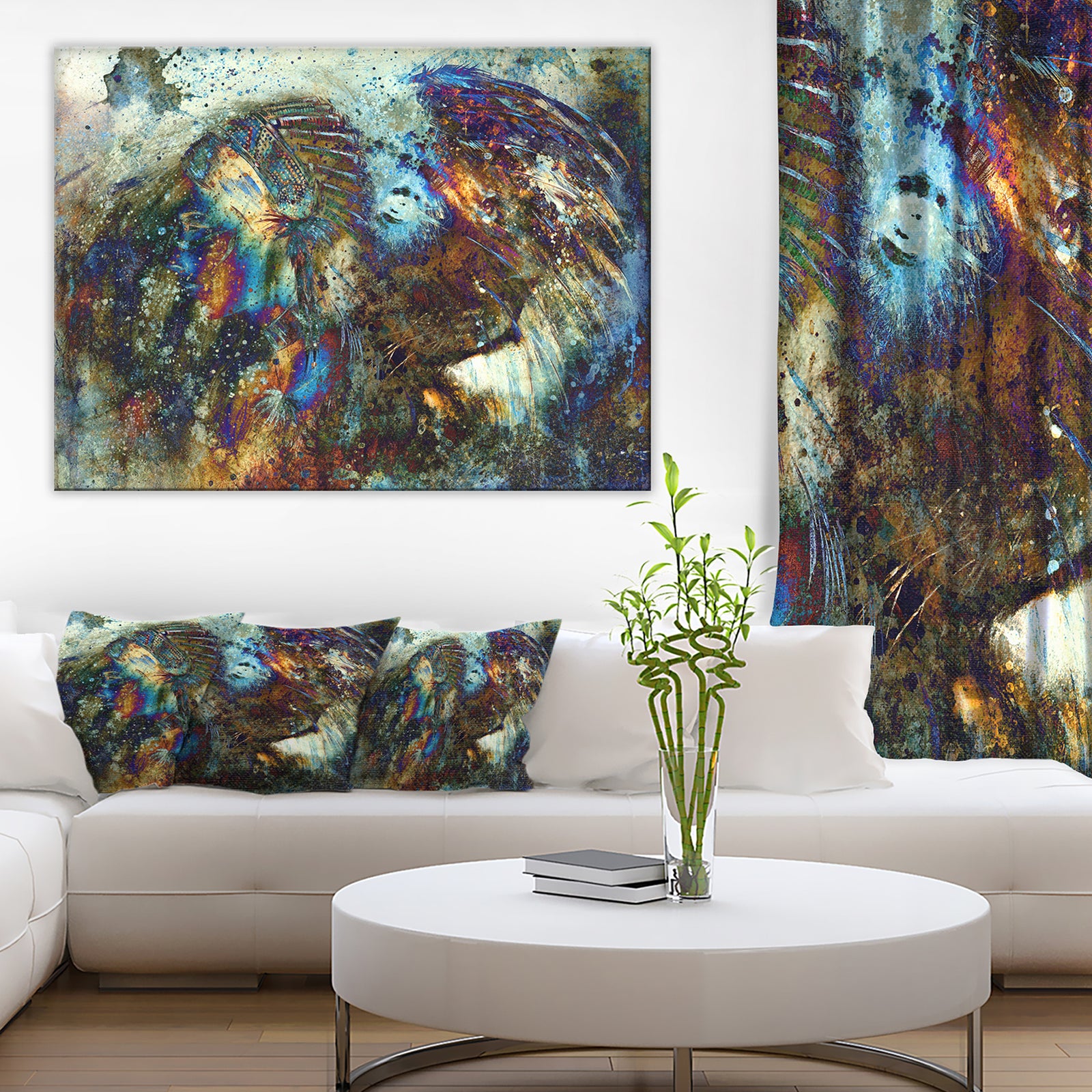 Indian Woman Collage with Lion - Woman Canvas Print