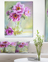 Purple Peonies in Vase - Floral Canvas Artwork