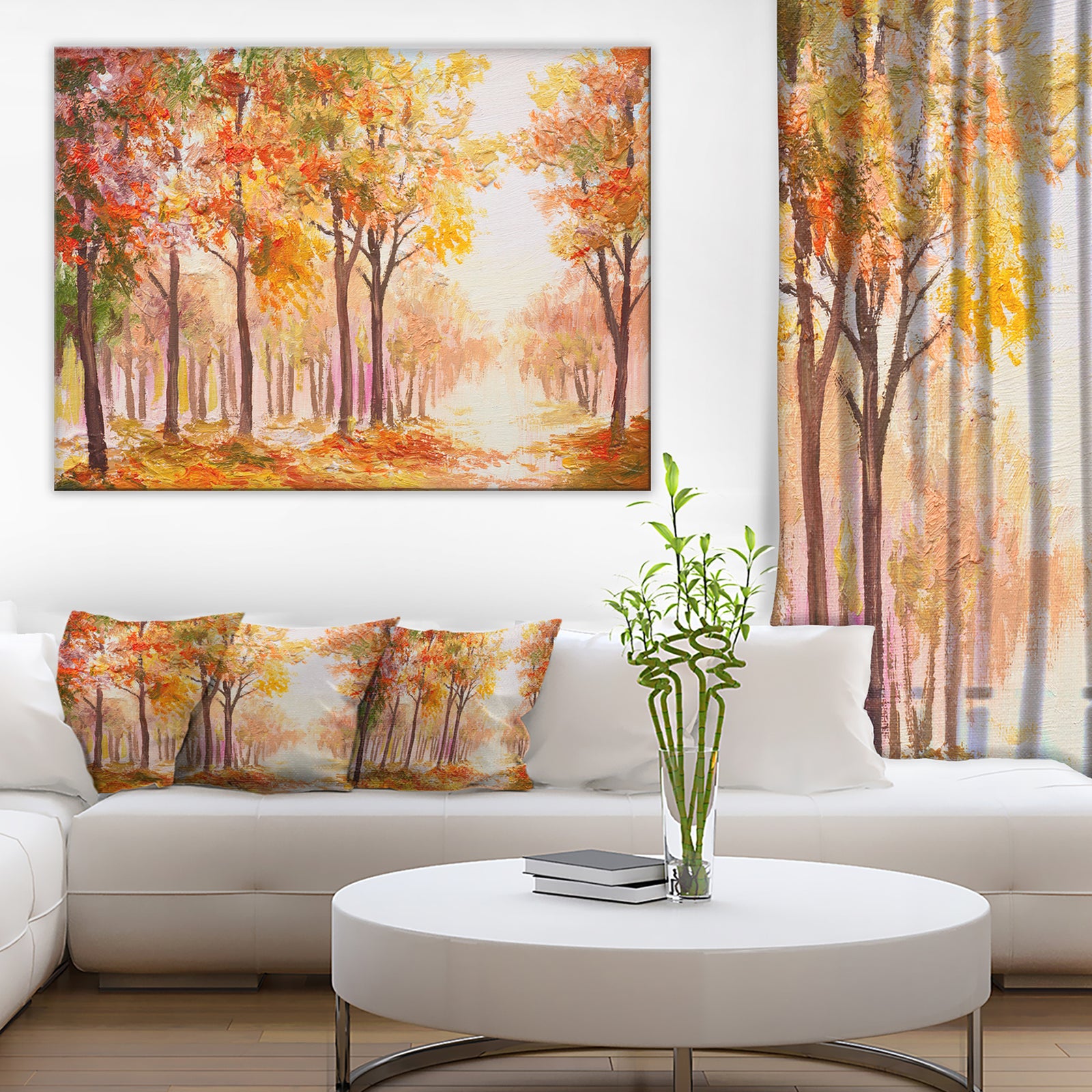 Autumn Everywhere Forest - Landscape Canvas Artwork