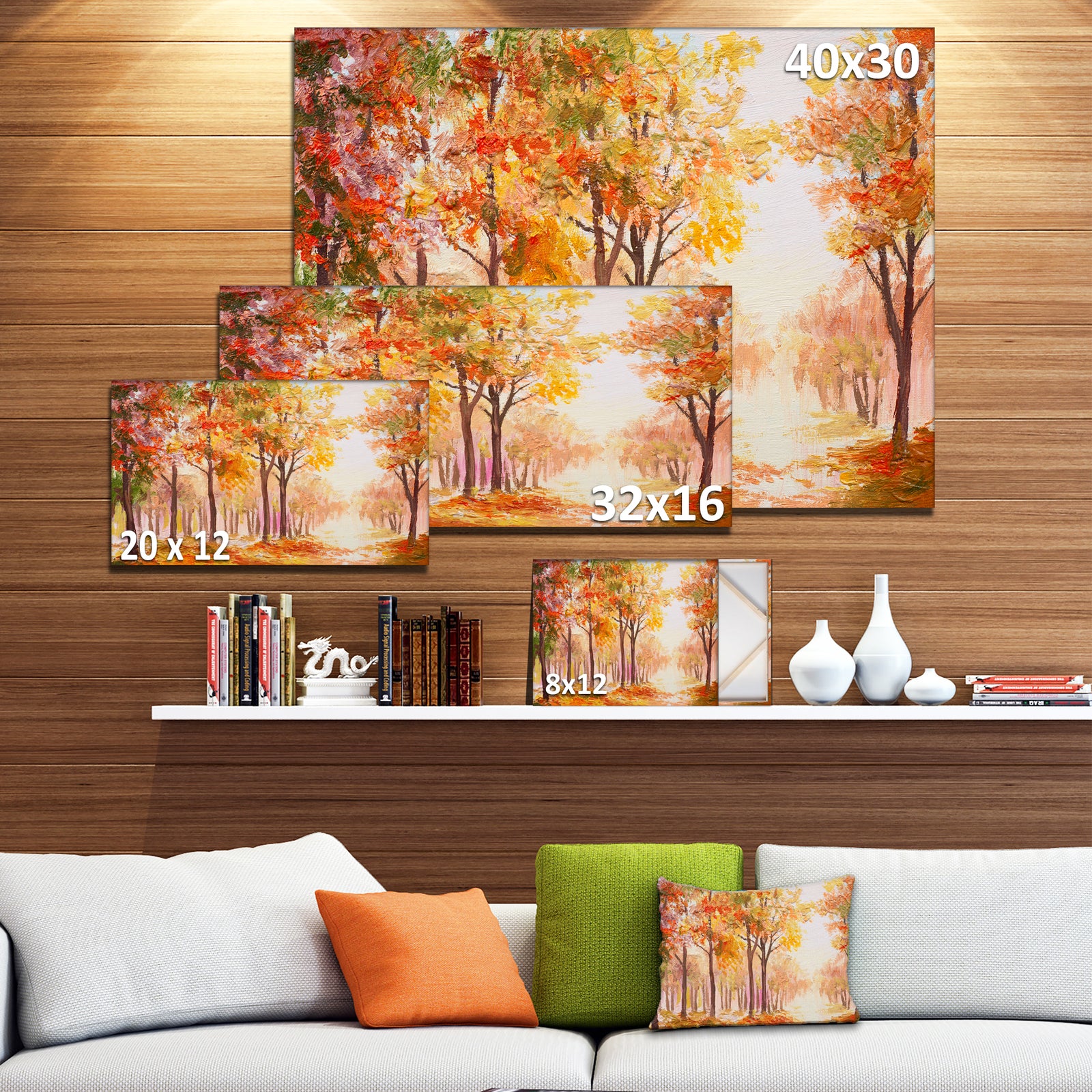 Autumn Everywhere Forest - Landscape Canvas Artwork
