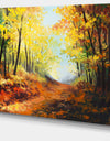 Autumn Forest Pathway - Landscape Canvas Wall Art Print
