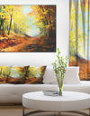 Autumn Forest Pathway - Landscape Canvas Wall Art Print