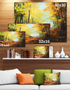 Autumn Forest Pathway - Landscape Canvas Wall Art Print