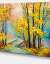 Yellow Falling Forest - Landscape Canvas Art Print