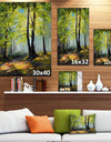 Green Autumn Forest - Landscape Canvas Art Print