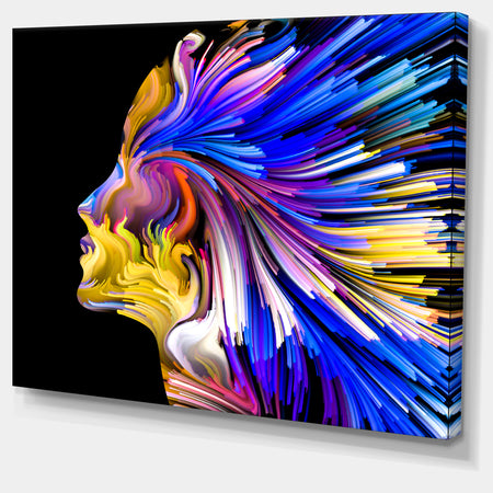 Imagination in Blue - Abstract Canvas Art Print