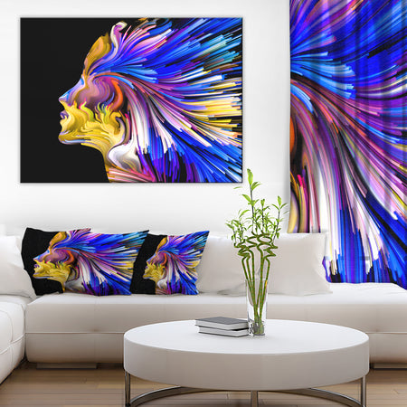 Imagination in Blue - Abstract Canvas Art Print