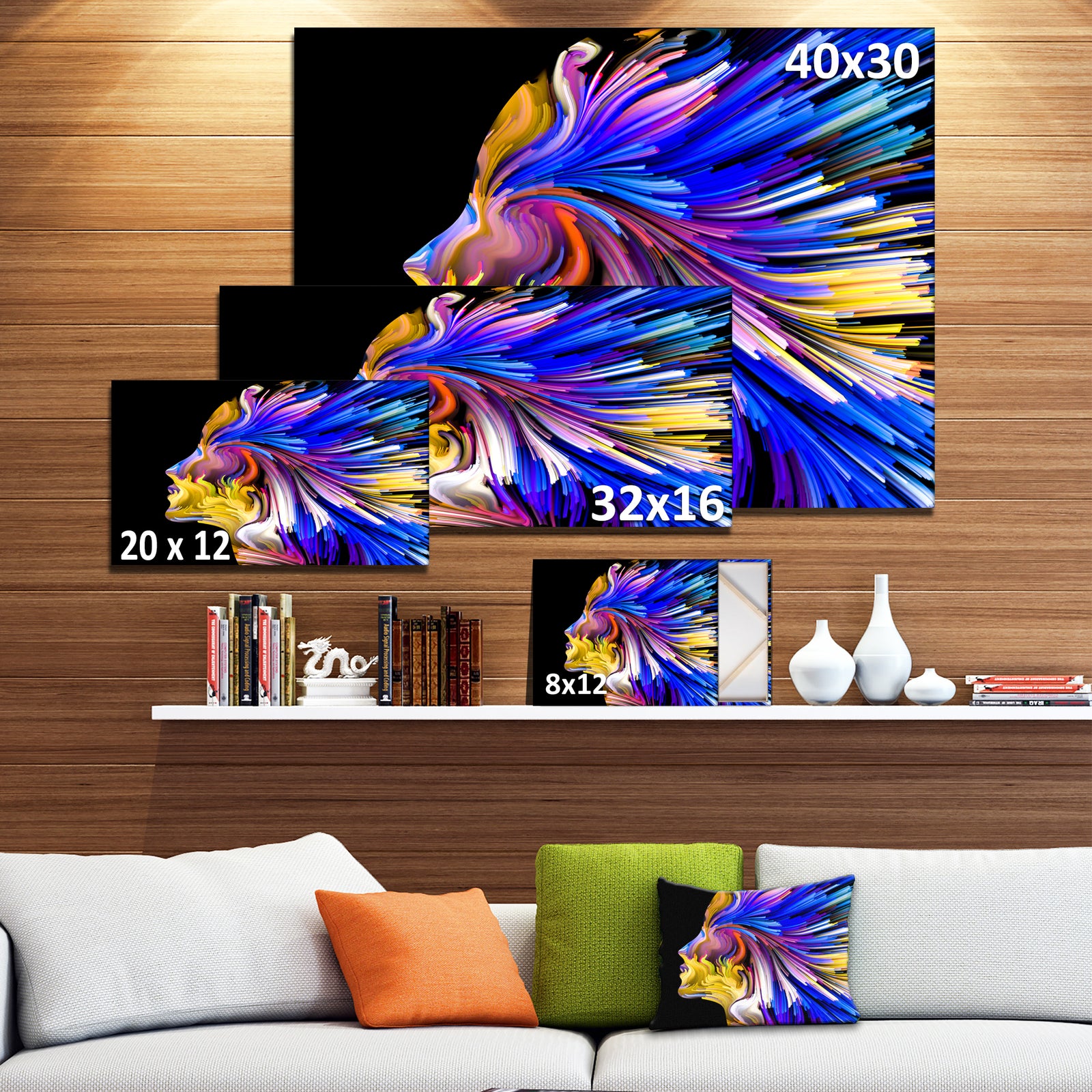Imagination in Blue - Abstract Canvas Art Print