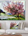 Tree with Spring Flowers - Floral Canvas Art Print