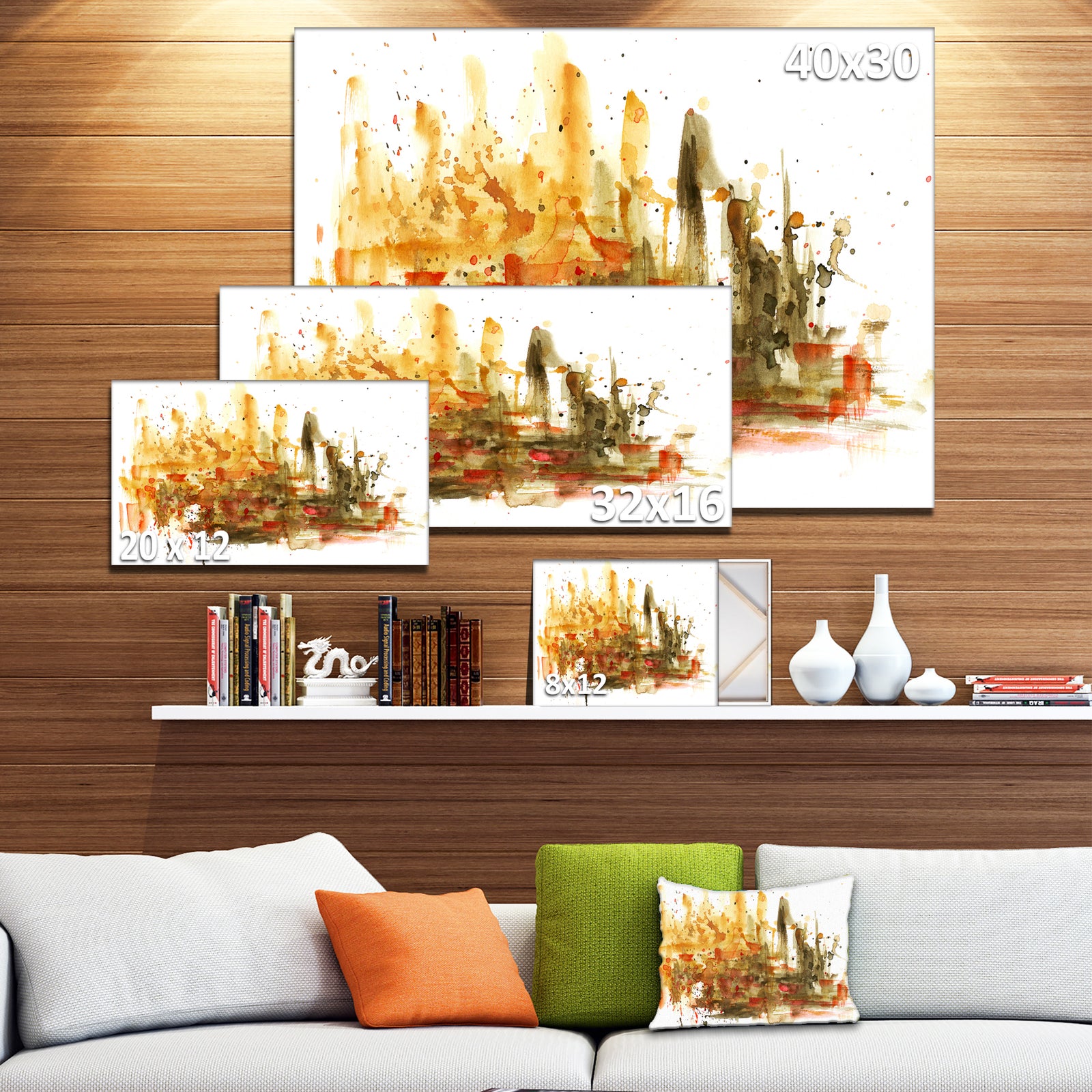 Abstract Composition Art - Abstract Canvas Art Print