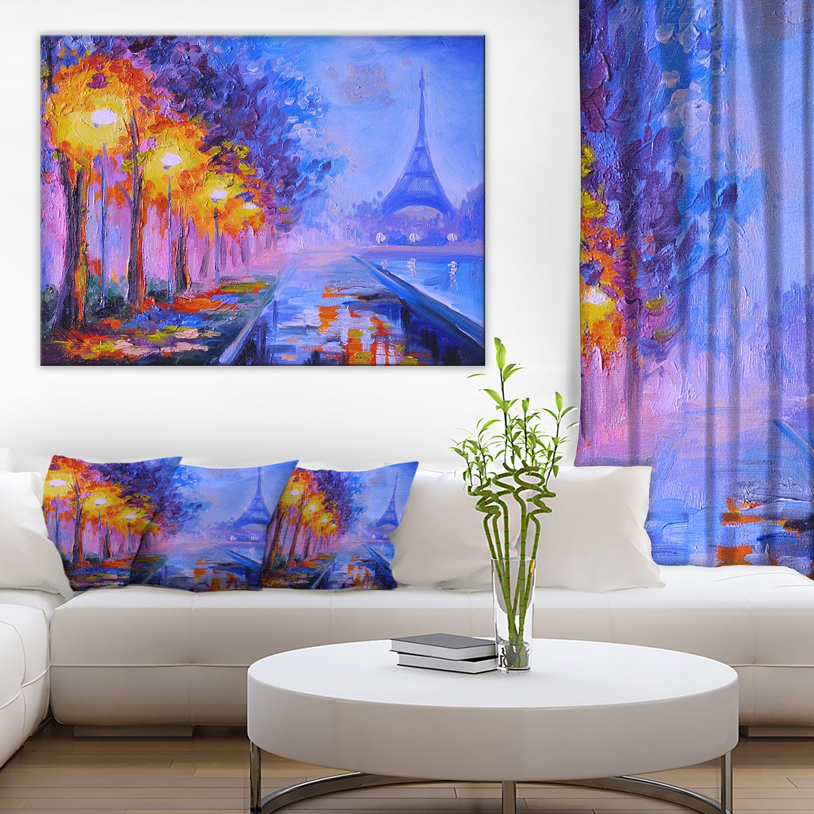 Eiffel from a Distance - Landscape Canvas Artwork