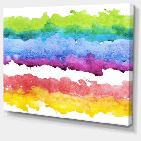 Colorful Stripes in Vector Pattern - Abstract Canvas Print