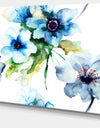 Seamless Summer Blue Flowers - Floral Canvas Print