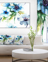 Seamless Summer Blue Flowers - Floral Canvas Print