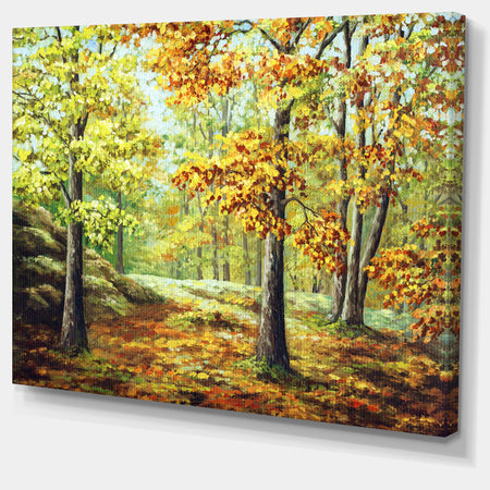 Autumn Wood - Landscape Canvas Art Print