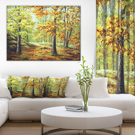 Autumn Wood - Landscape Canvas Art Print