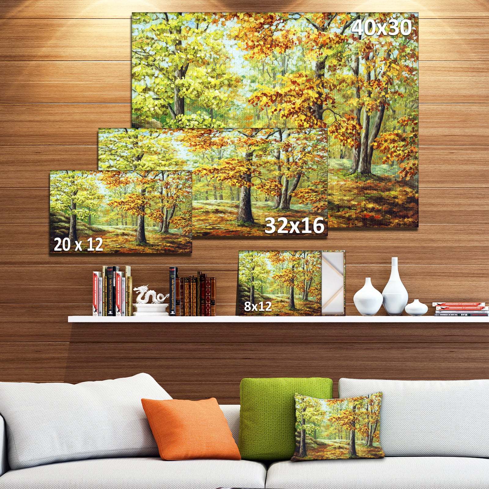 Autumn Wood - Landscape Canvas Art Print