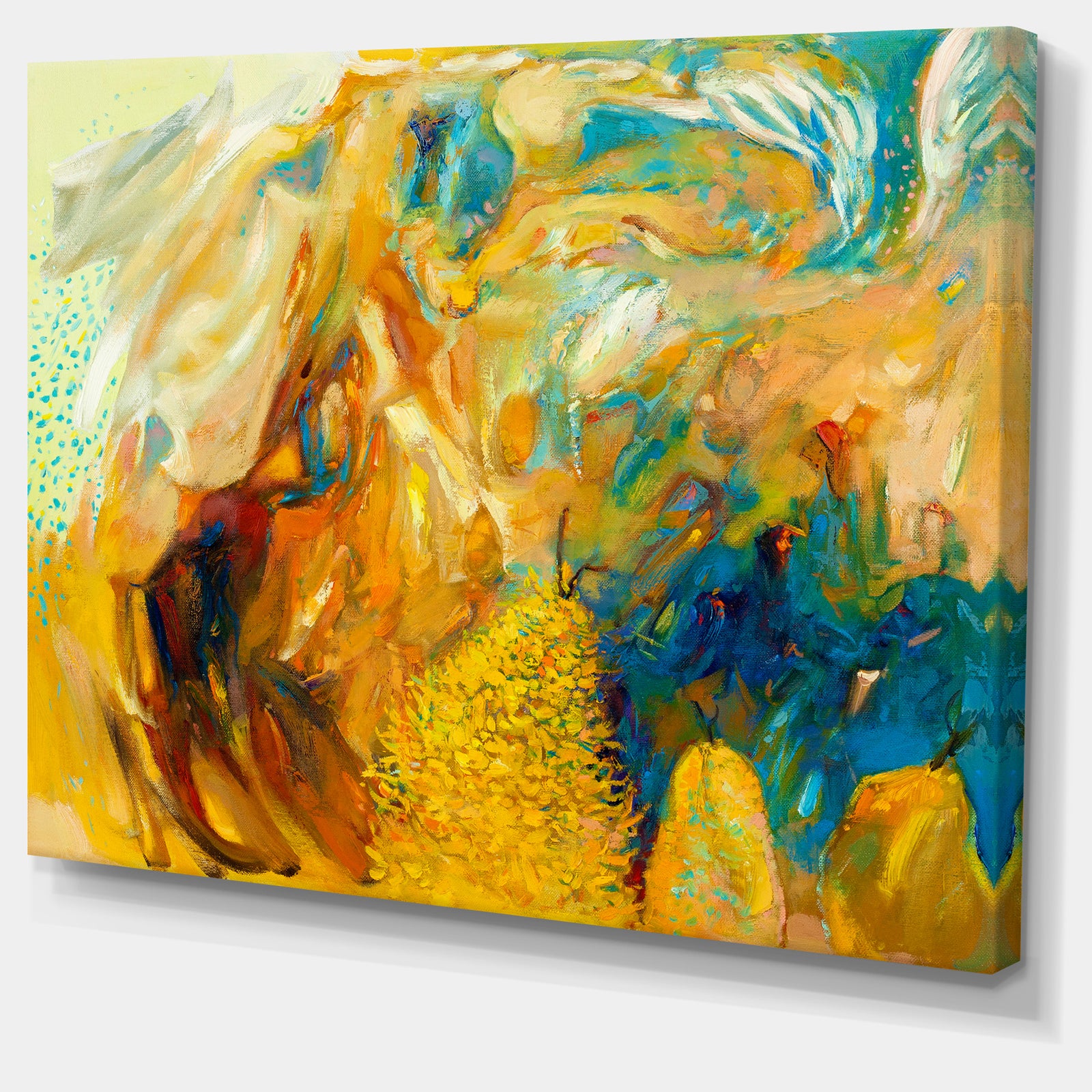 Abstract Yellow Collage - Abstract Large Canvas Print
