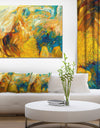 Abstract Yellow Collage - Abstract Large Canvas Print