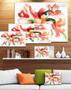 Lily Flowers Watercolor Illustration - Floral Canvas Art Print