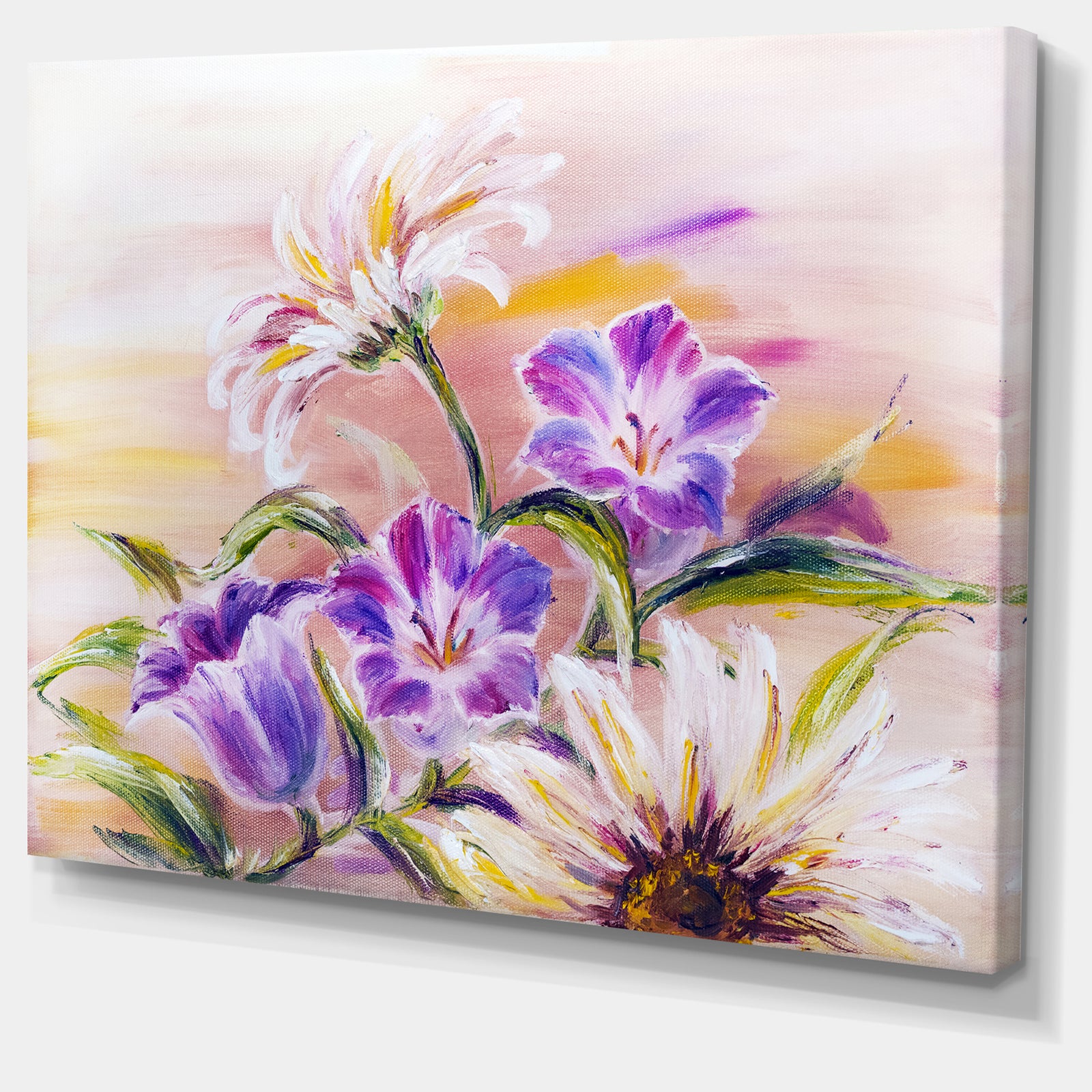 Purple Wildflowers - Floral Canvas Art Print