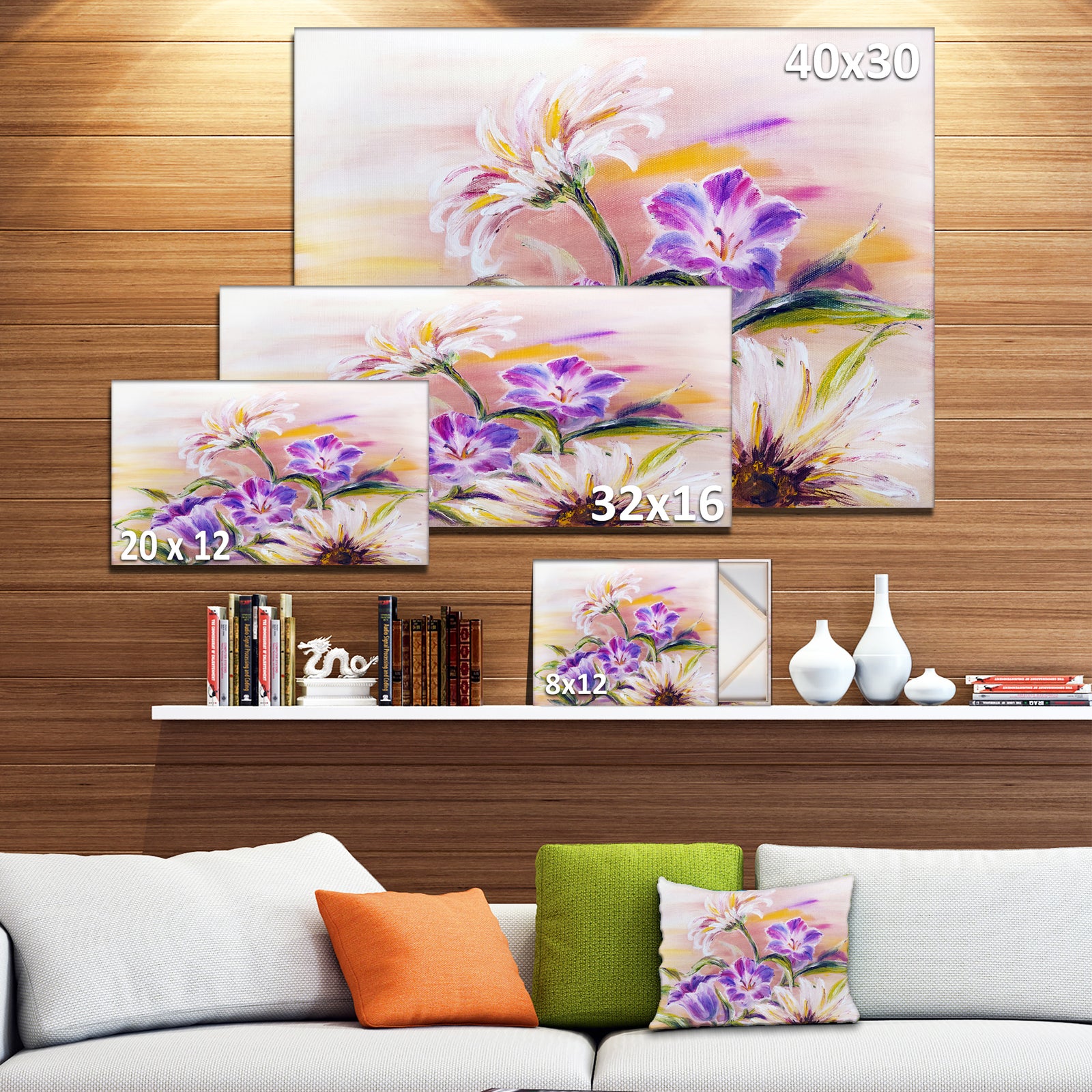 Purple Wildflowers - Floral Canvas Art Print