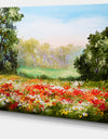 Poppy Field with Sky - Landscape Canvas Art Print