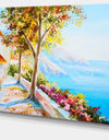 House and Sea in the Fall - Landscape Canvas Art Print