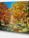 Bright Day in Autumn Forest - Landscape Canvas Artwork