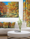 Bright Day in Autumn Forest - Landscape Canvas Artwork