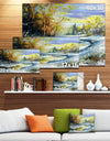 River in the Spring Woods - Landscape Canvas Art Print